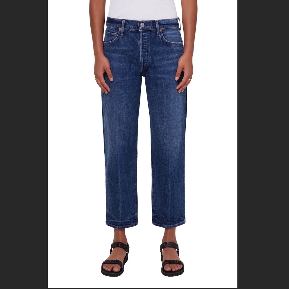 Citizens of Humanity Emery High Waist Crop Straight Leg Jean (Laid Back) Size 25